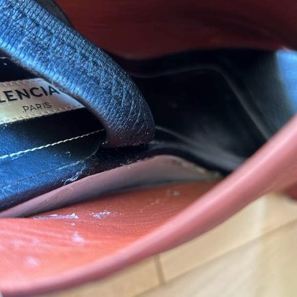 Balenciaga Brown Leather Slingback Platform Heels - Picture 14 of 14